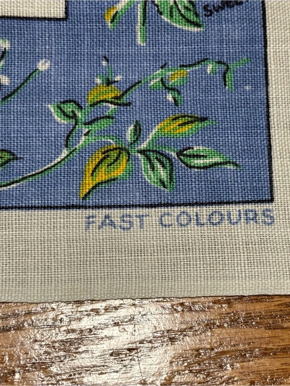 VTG 1972 D Vaughan Oxfordshire Wild Flowers Linen Tea Towel Womens Institute